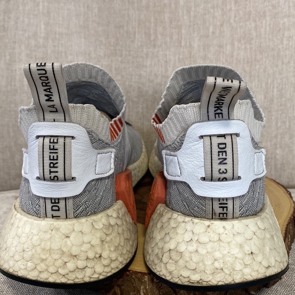 Adidas Mens NMD R2 Primeknit Running Shoes Gray - Picture 15 of 15